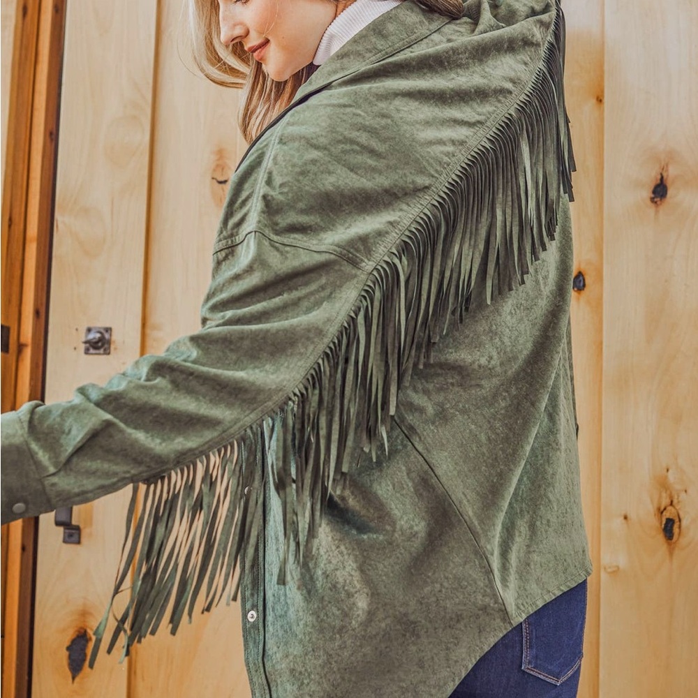 Green Fringe Jacket